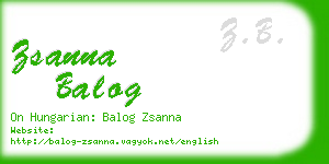zsanna balog business card